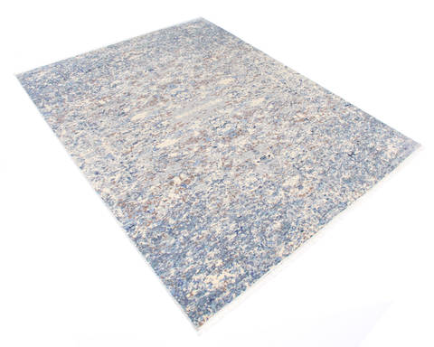 Modern Blue Hand Knotted 711 X 911 Area Rug 904-136256 Image 1