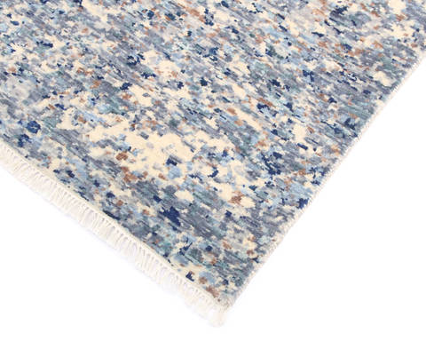 Modern Blue Hand Knotted 711 X 911 Area Rug 904-136256 Image 2