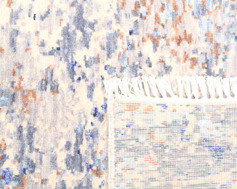 Modern Blue Hand Knotted 711 X 911 Area Rug 904-136256 Image 3