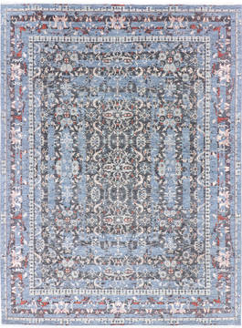 Modern Blue Hand Knotted 7'11" X 10'1"  Area Rug 904-136258