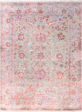 Modern Grey Hand Knotted 8'1" X 10'2"  Area Rug 904-136270