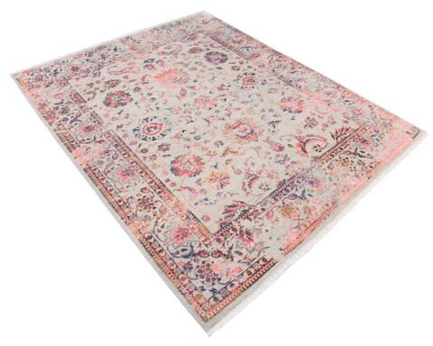 Modern Grey Hand Knotted 82 X 101 Area Rug 904-136271 Image 1
