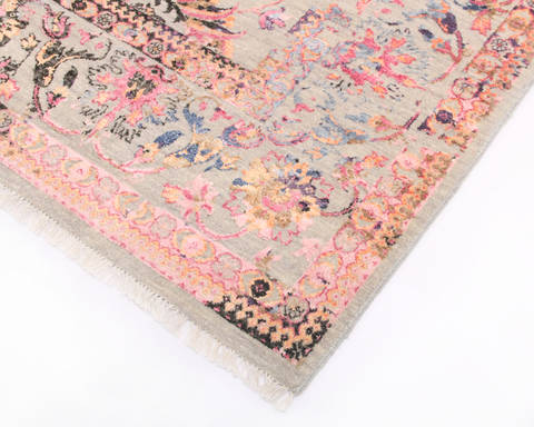 Modern Grey Hand Knotted 82 X 101 Area Rug 904-136271 Image 2