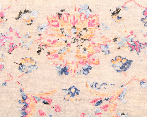 Modern Grey Hand Knotted 82 X 101 Area Rug 904-136271 Image 4
