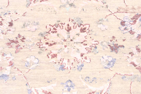 Agra Grey Hand Knotted 83 X 101 Area Rug 904-136272 Image 4