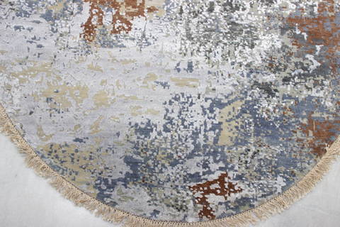 Jaipur Grey Oval Hand Knotted 60 X 90 Area Rug 905-136285 Image 4