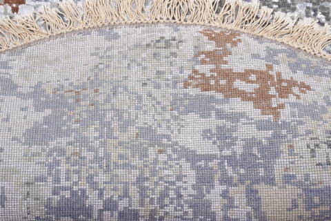 Jaipur Grey Oval Hand Knotted 60 X 90 Area Rug 905-136285 Image 5