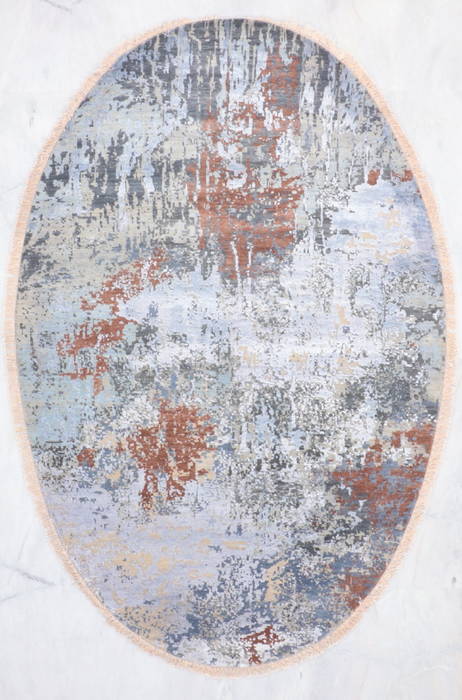 Jaipur Grey Oval Hand Knotted 60 X 90 Area Rug 905-136285 Image 6