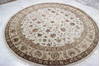 Jaipur White Round Hand Knotted 83 X 84  Area Rug 905-136293 Thumb 3