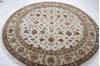 Jaipur White Round Hand Knotted 83 X 84  Area Rug 905-136293 Thumb 4