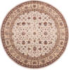 Jaipur White Round Hand Knotted 83 X 84  Area Rug 905-136293 Thumb 0