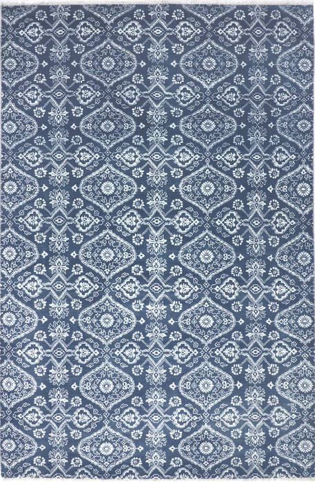 Modern Blue Hand Knotted 60 X 94 Area Rug 904-136303 Image 0
