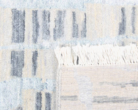 Modern Grey Hand Knotted 60 X 91 Area Rug 904-136306 Image 3