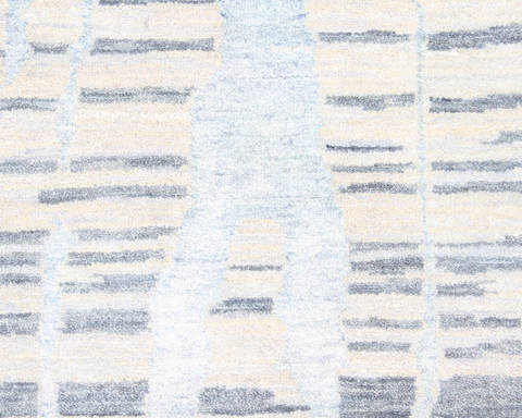 Modern Grey Hand Knotted 60 X 91 Area Rug 904-136306 Image 4