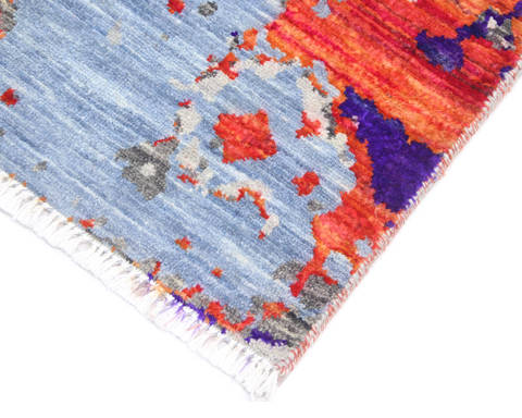 Modern Multicolor Hand Knotted 60 X 92 Area Rug 904-136308 Image 2
