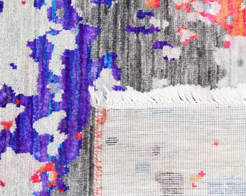 Modern Multicolor Hand Knotted 60 X 92 Area Rug 904-136308 Image 3