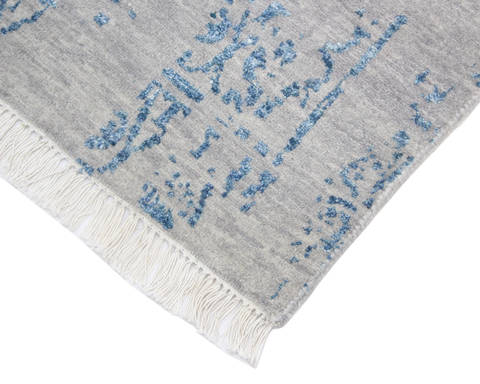 Modern Grey Hand Knotted 60 X 93 Area Rug 904-136314 Image 2
