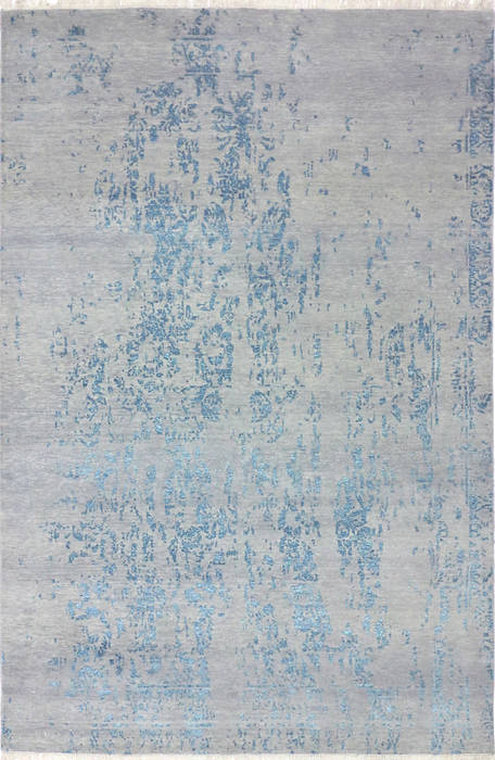 Modern Grey Hand Knotted 60 X 93 Area Rug 904-136314 Image 0