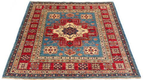 Kazak Blue Square Hand Knotted 48 X 411 Area Rug 700-136333 Image 1