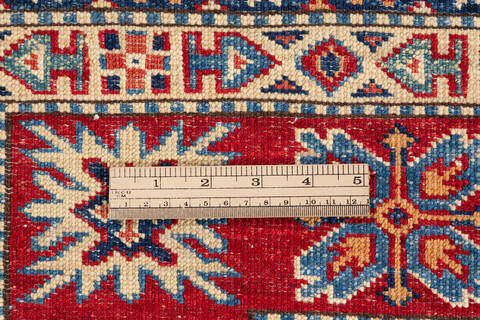 Kazak Blue Square Hand Knotted 48 X 411 Area Rug 700-136333 Image 6