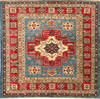 Kazak Blue Square Hand Knotted 48 X 411 Area Rug 700-136333 Thumb 0