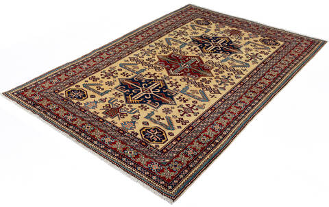 Kazak Beige Hand Knotted 49 X 611 Area Rug 700-136337 Image 2
