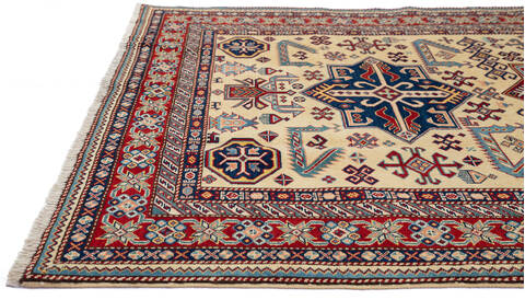 Kazak Beige Hand Knotted 49 X 611 Area Rug 700-136337 Image 5