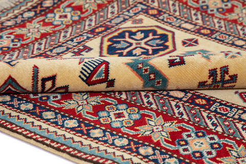 Kazak Beige Hand Knotted 49 X 611 Area Rug 700-136337 Image 6