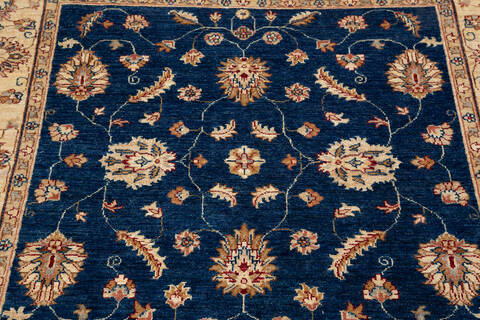 Chobi Blue Square Hand Knotted 411 X 51 Area Rug 700-136343 Image 2