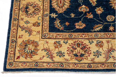 Chobi Blue Square Hand Knotted 411 X 411 Area Rug 700-136344 Image 3