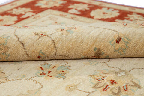 Chobi Beige Hand Knotted 410 X 62 Area Rug 700-136346 Image 4