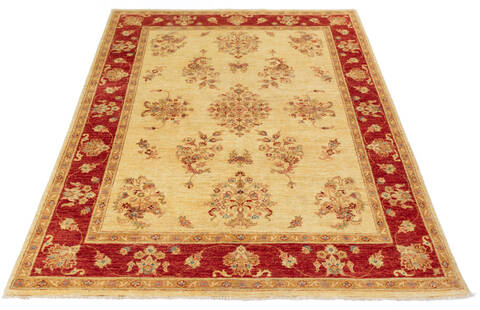 Chobi Beige Hand Knotted 50 X 67 Area Rug 700-136347 Image 1