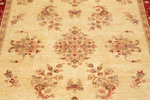 Chobi Beige Hand Knotted 50 X 67 Area Rug 700-136347 Image 2