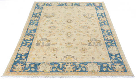 Chobi Beige Hand Knotted 411 X 67 Area Rug 700-136352 Image 1