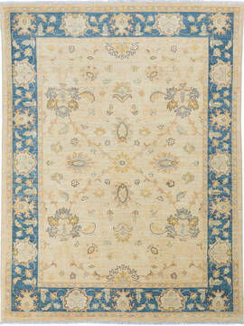 Chobi Beige Hand Knotted 4'11" X 6'7"  Area Rug 700-136352