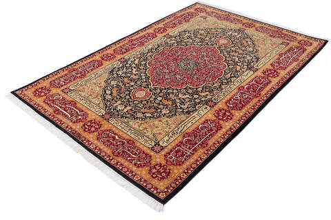 Pak-Persian Black Hand Knotted 47 X 73 Area Rug 700-136369 Image 6