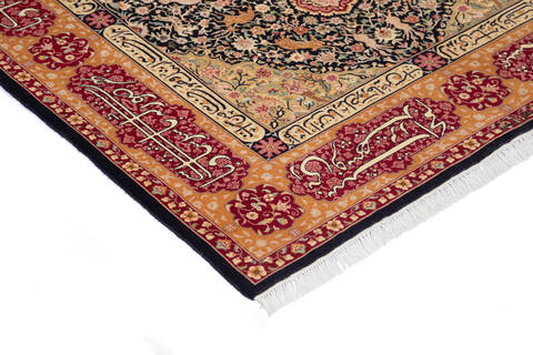 Pak-Persian Black Hand Knotted 47 X 73 Area Rug 700-136369 Image 7