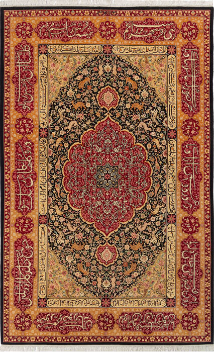 Pak-Persian Black Hand Knotted 47 X 73 Area Rug 700-136369 Image 0
