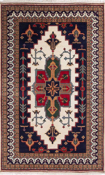 Pak-Persian White Hand Knotted 50 X 80 Area Rug 700-136377 Image 0