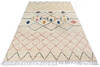 Moroccan White Hand Knotted 55 X 82  Area Rug 700-136379 Thumb 1