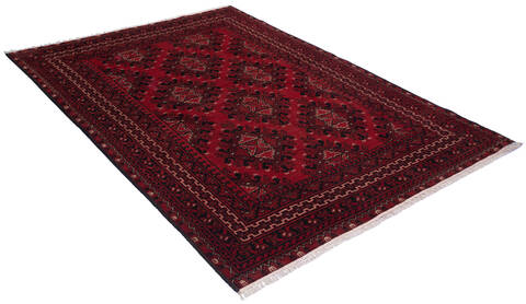 Khan Mohammadi Red Hand Knotted 53 X 78 Area Rug 700-136388 Image 3