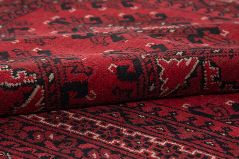 Khan Mohammadi Red Hand Knotted 53 X 78 Area Rug 700-136388 Image 7