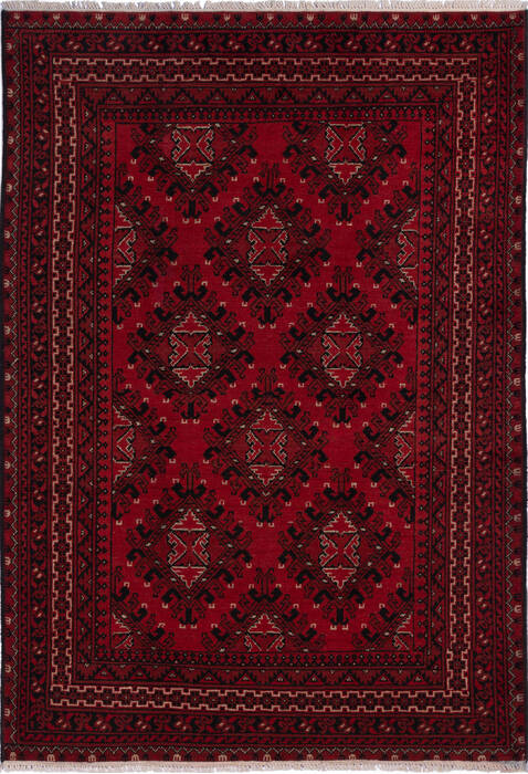 Khan Mohammadi Red Hand Knotted 53 X 78 Area Rug 700-136388 Image 0