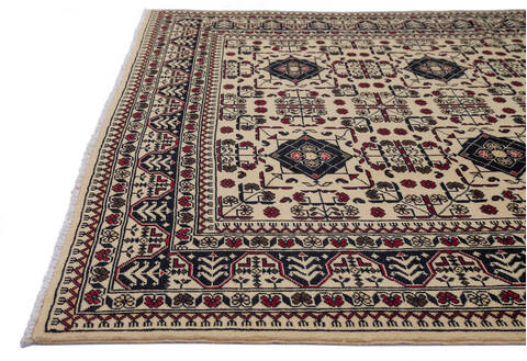 Khan Mohammadi White Hand Knotted 57 X 73 Area Rug 700-136389 Image 5