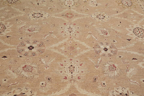 Chobi Beige Hand Knotted 99 X 137 Area Rug 700-136398 Image 2