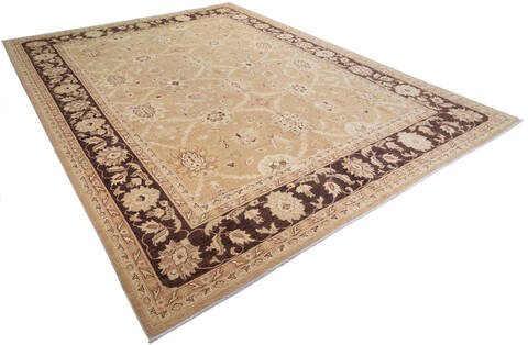 Chobi Beige Hand Knotted 99 X 137 Area Rug 700-136398 Image 3