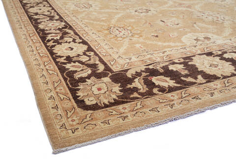 Chobi Beige Hand Knotted 99 X 137 Area Rug 700-136398 Image 4