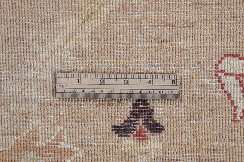 Chobi Beige Hand Knotted 99 X 137 Area Rug 700-136398 Image 7