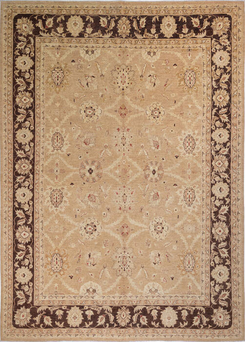 Chobi Beige Hand Knotted 99 X 137 Area Rug 700-136398 Image 0