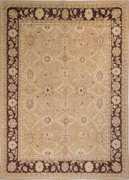 Chobi Beige Hand Knotted 9'9" X 13'7"  Area Rug 700-136398